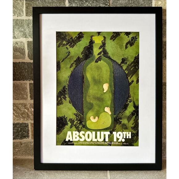 Framed ABSOLUT AD Nineteenth Hole Original Magazine Print 1994 - Picture 1 of 2